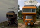 Modern House in Auto  Invention of Namakkal Arunprabhu - ஆட்டோவில் வீடு செய்து அசத்தும் நாமக்கல் இளைஞர்