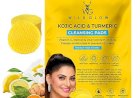 Turmeric & Kojic Acid Face Cleansing Pads for Dark Spots, Skin Brightening & Acne Prevention | Vitamin C, Retinol & Chamomile Hydrolat | For Women & Men | All Skin Type | 40 Pieces Pack of 1