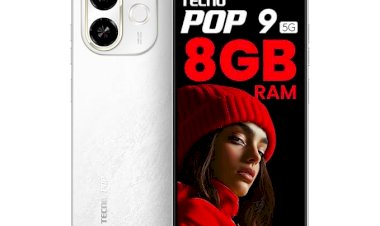 Tecno POP 9 5G (Aurora Cloud, 8GB+128GB) | D6300 5G Processor | 48MP Sony AI Camera | 4+ Year Lag Free Fluency |5000 mAh Battery |Dual Speaker | Without Charger