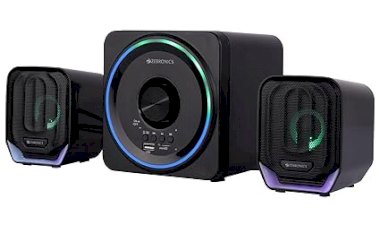 ZEBRONICS Pluto 2-2.1 Channel Desktop Speaker with 15 watts Output, Bluetooth 5.0, USB, mSD, FM, 3.5mm Jack Line Input, Inbuilt Volume Control, USB Powered, RGB Lights